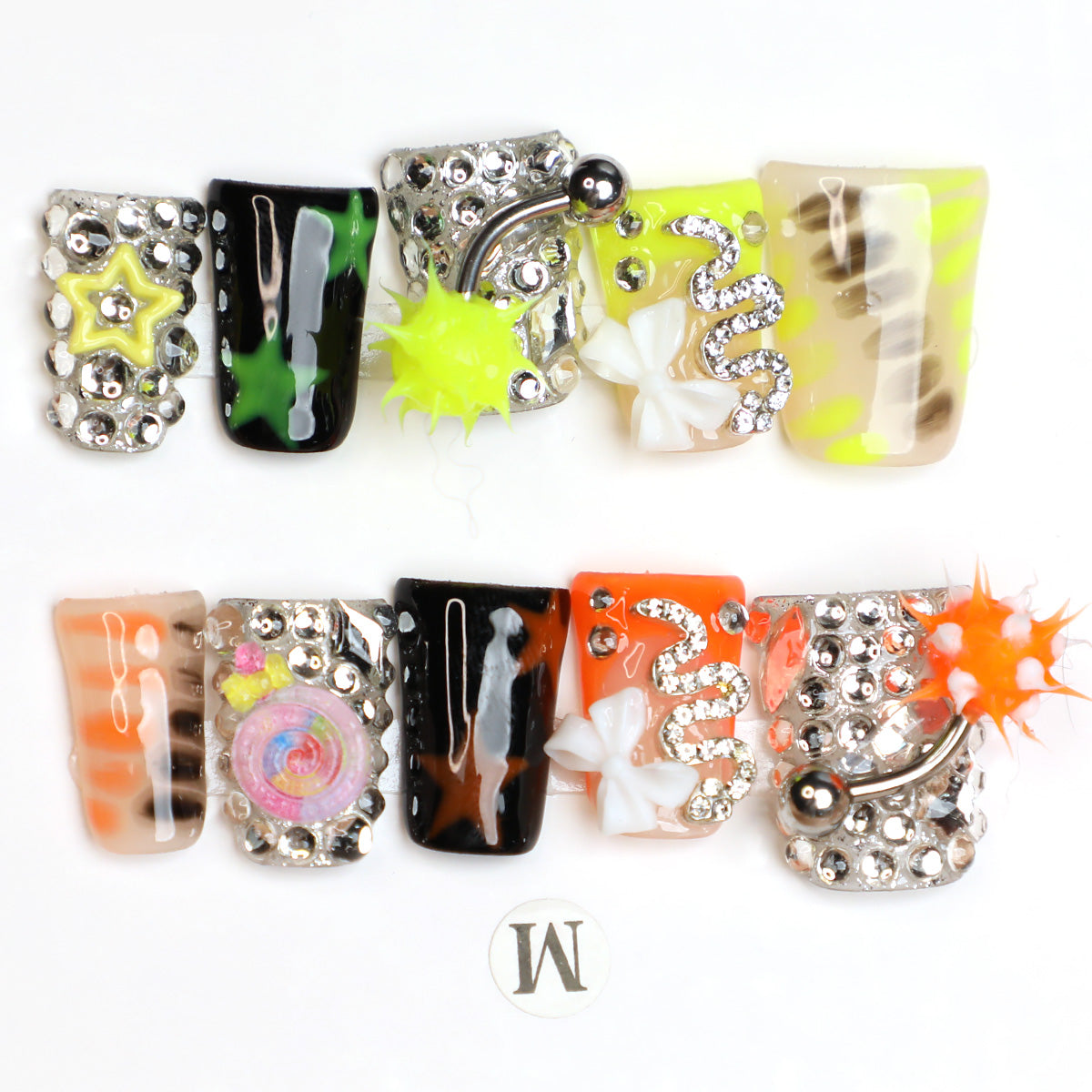Y2K Era Duck Handmade Press-On Nail Full-Cover Acrylic Set